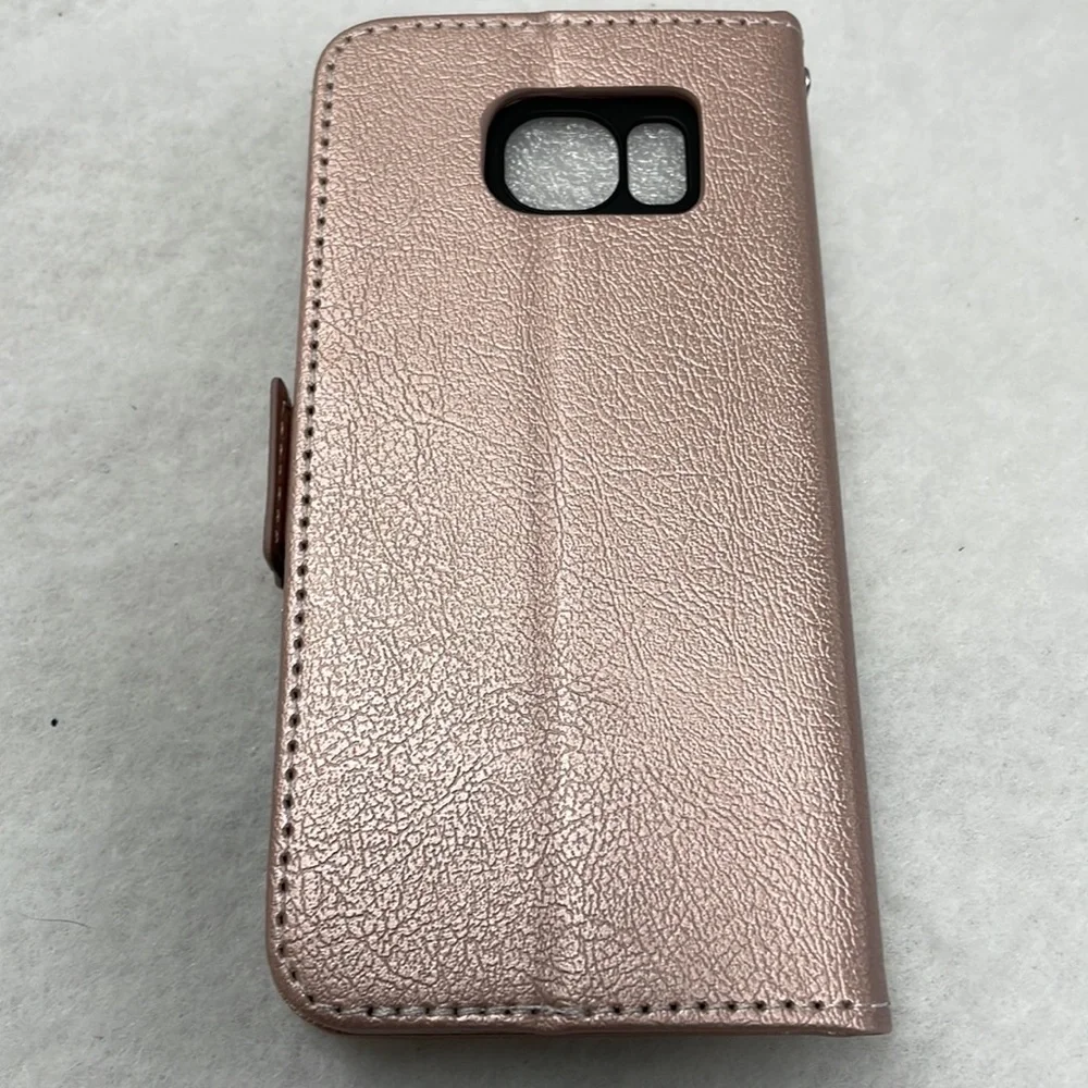 NEW!!! Samsung GS6 wallet case rose gold for S6